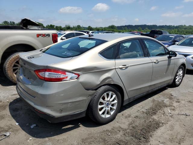 3FA6P0G79FR168467 - 2015 FORD FUSION S TAN photo 3