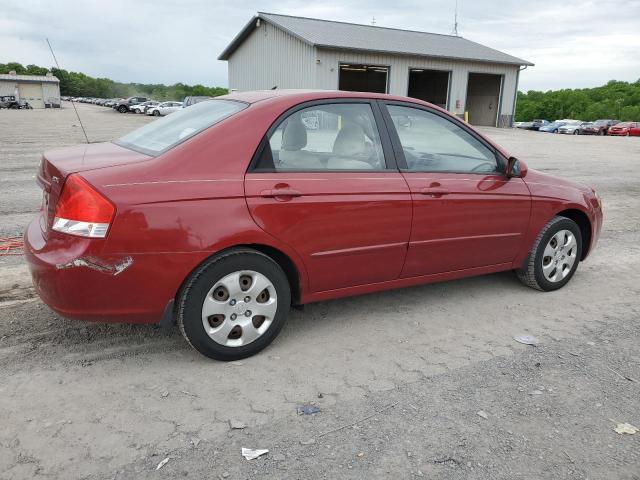 KNAFE222395622546 - 2009 KIA SPECTRA EX RED photo 3