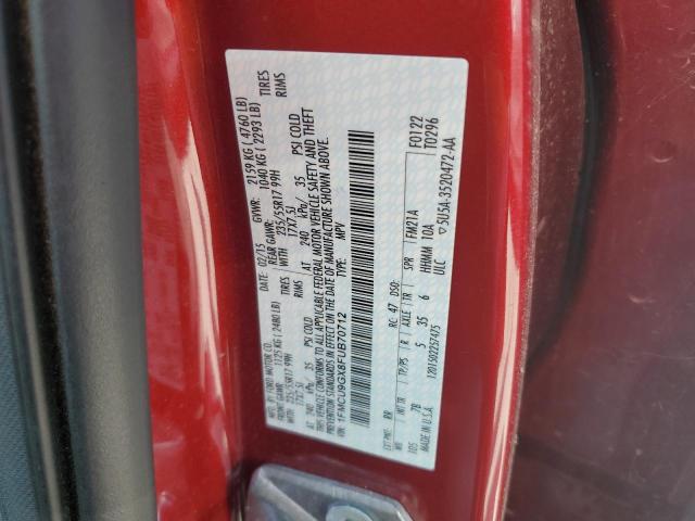 1FMCU9GX8FUB70712 - 2015 FORD ESCAPE SE RED photo 13