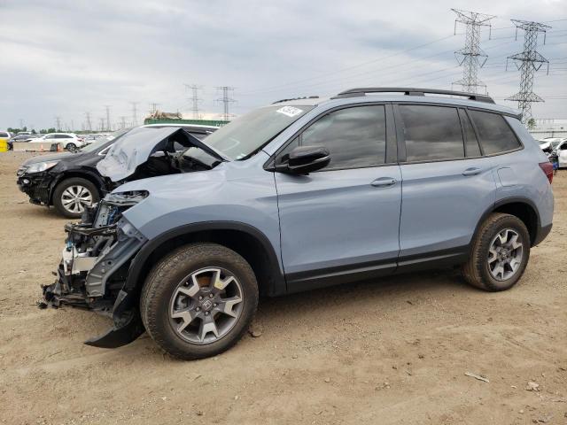 5FNYF8H60NB030360 - 2022 HONDA PASSPORT TRAIL SPORT GRAY photo 1