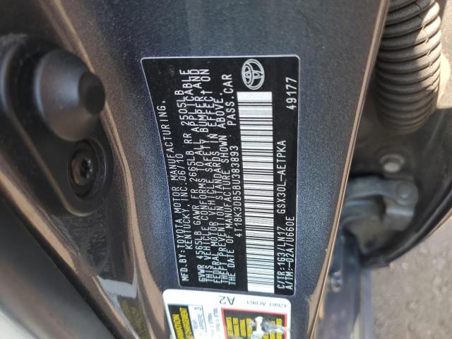 4T1BK3DB5BU383893 - 2011 TOYOTA AVALON BASE 灰色 照片 10