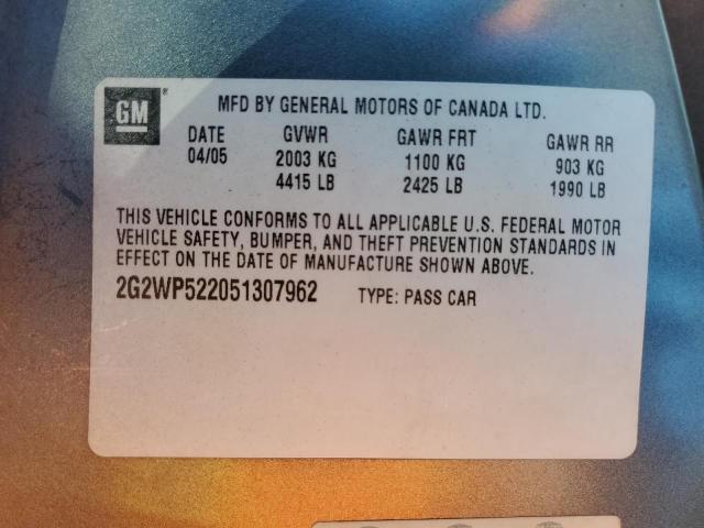 2G2WP522051307962 - 2005 PONTIAC GRAND PRIX 灰色 照片 13