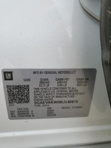 5GAEVAKW5MJ140870 - 2021 BUICK ENCLAVE ESSENCE 白色 照片 13