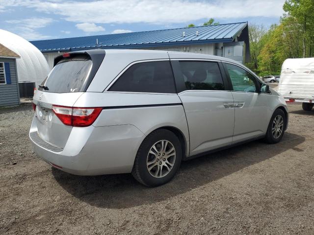 5FNRL5H66BB052791 - 2011 HONDA ODYSSEY EXL SILVER photo 3