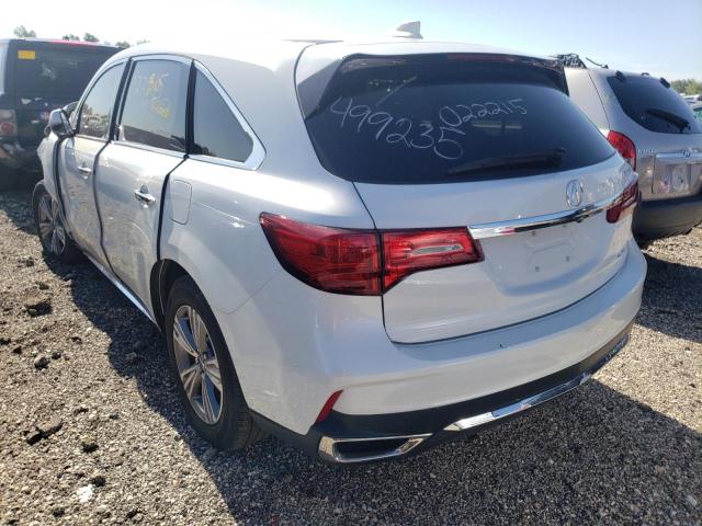 5J8YD4H32LL020879 - 2020 ACURA MDX WHITE photo 3