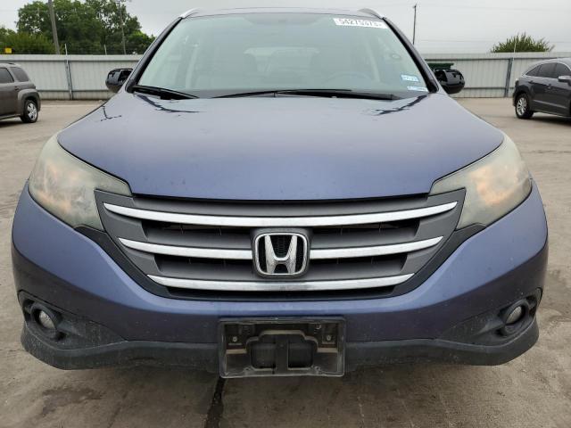 5J6RM3H74CL007657 - 2012 HONDA CR-V EXL BLUE photo 5