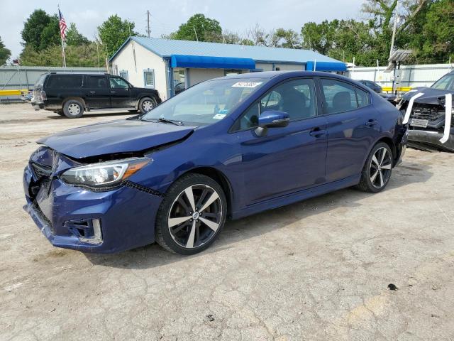 4S3GKAM66H3608354 - 2017 SUBARU IMPREZA SPORT BLUE photo 1