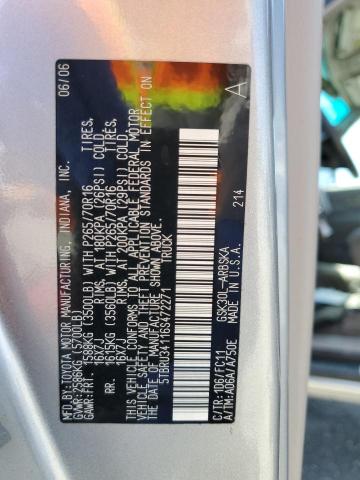 5TBRU34116S472271 - 2006 TOYOTA TUNDRA ACCESS CAB SR5 SILVER photo 12