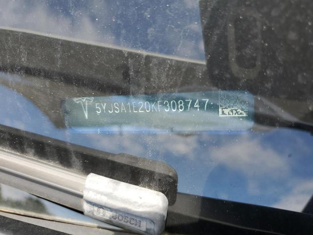 5YJSA1E20KF308747 - 2019 TESLA MODEL S Սպիտակ լուսանկար 13