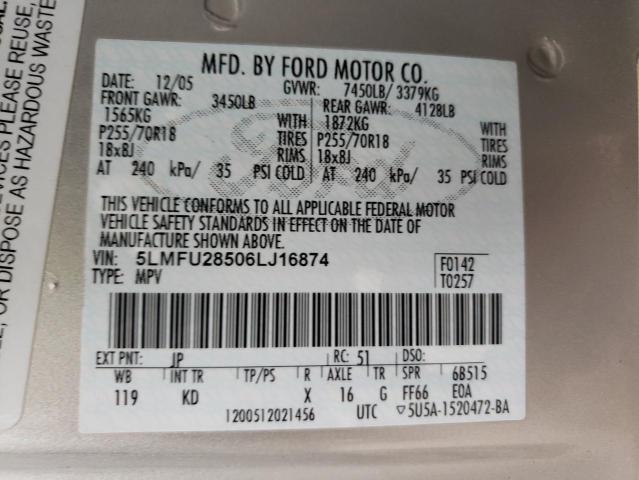 5LMFU28506LJ16874 - 2006 LINCOLN NAVIGATOR ვერცხლისფერი ფოტო 13