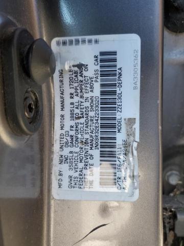 1NXBR32E34Z233020 - 2004 TOYOTA COROLLA CE GRAY photo 12