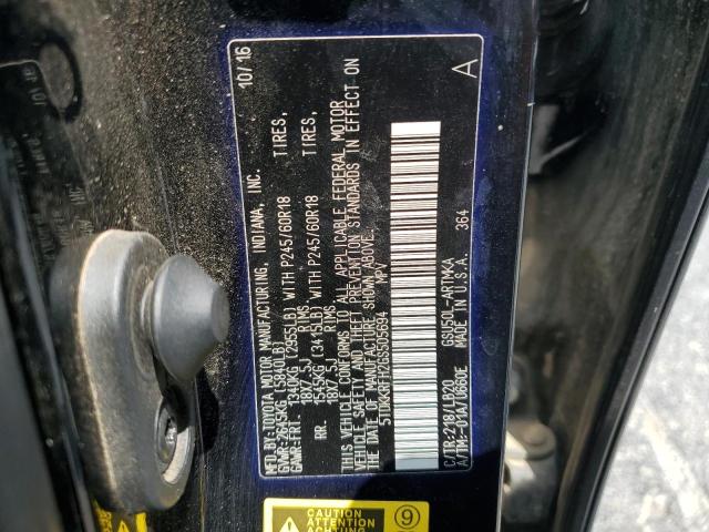 5TDKKRFH2GS505694 - 2016 TOYOTA HIGHLANDER XLE 黑色 照片 13