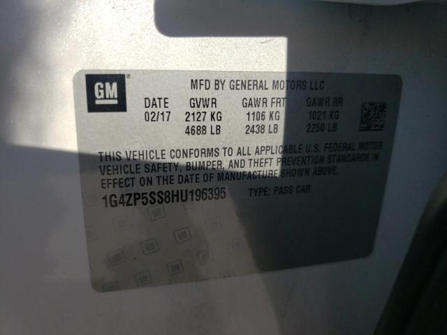 1G4ZP5SS8HU196395 - 2017 BUICK LACROSSE ESSENCE თეთრი ფოტო 10