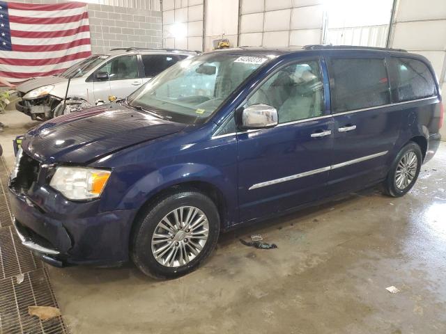2C4RC1CG2DR731926 - 2013 CHRYSLER TOWN & COU TOURING L BLUE photo 1