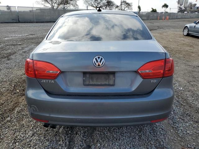 3VWLL7AJ7BM079720 - 2011 VOLKSWAGEN JETTA TDI GRAY photo 6