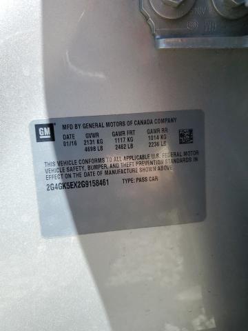 2G4GK5EX2G9158461 - 2016 BUICK REGAL 银色 照片 12