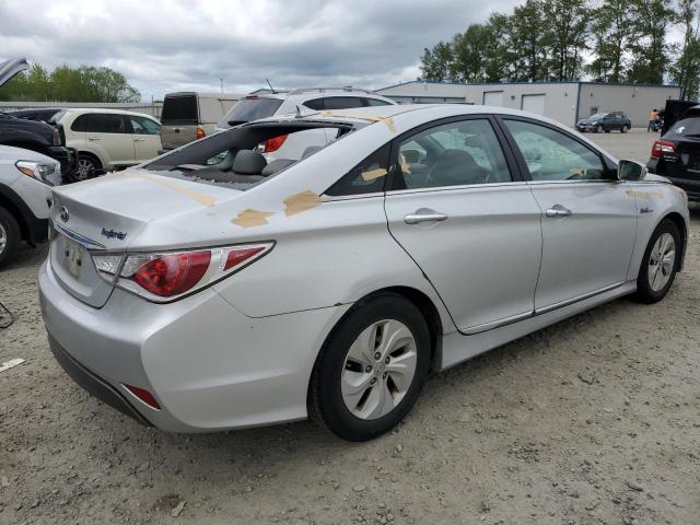 KMHEC4A42DA075400 - 2013 HYUNDAI SONATA HYBRID SILVER photo 3