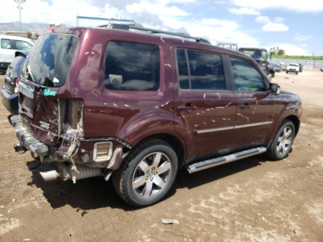 5FNYF4H95CB014865 - 2012 HONDA PILOT TOURING BURGUNDY photo 3