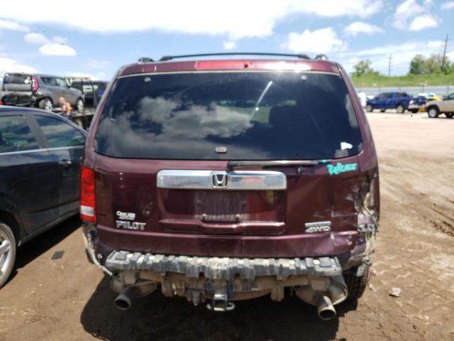 5FNYF4H95CB014865 - 2012 HONDA PILOT TOURING BURGUNDY photo 6