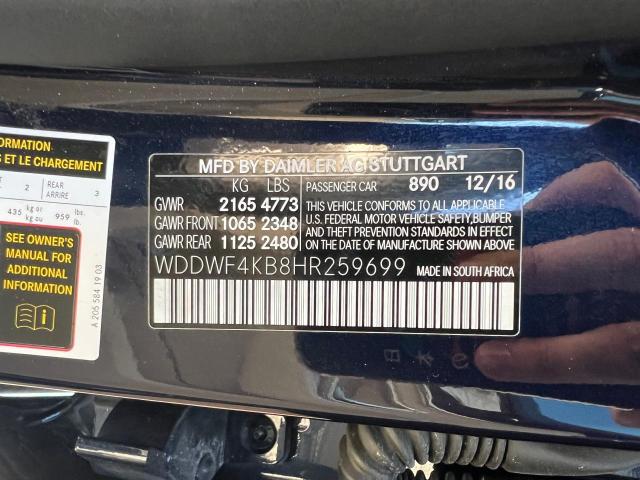 WDDWF4KB8HR259699 - 2017 MERCEDES-BENZ C 300 4MATIC BLUE photo 10