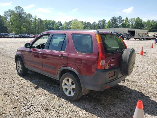 SHSRD68402U000292 - 2002 HONDA CR-V LX BURGUNDY photo 2