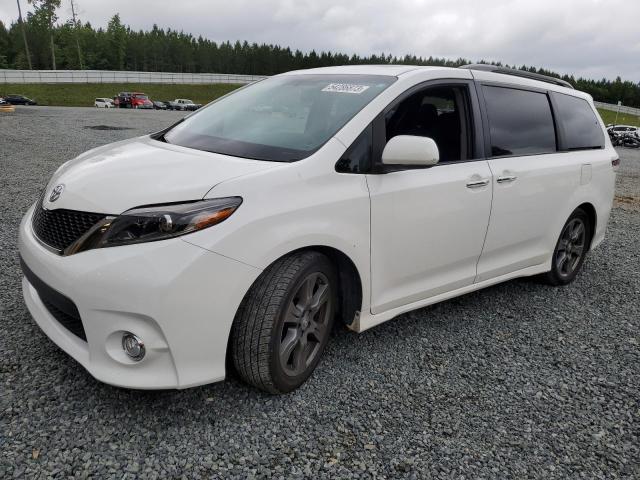 5TDXZ3DC9HS899587 - 2017 TOYOTA SIENNA SE WHITE photo 1