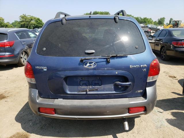 KM8SC73D66U102360 - 2006 HYUNDAI SANTA FE GLS BLUE photo 6