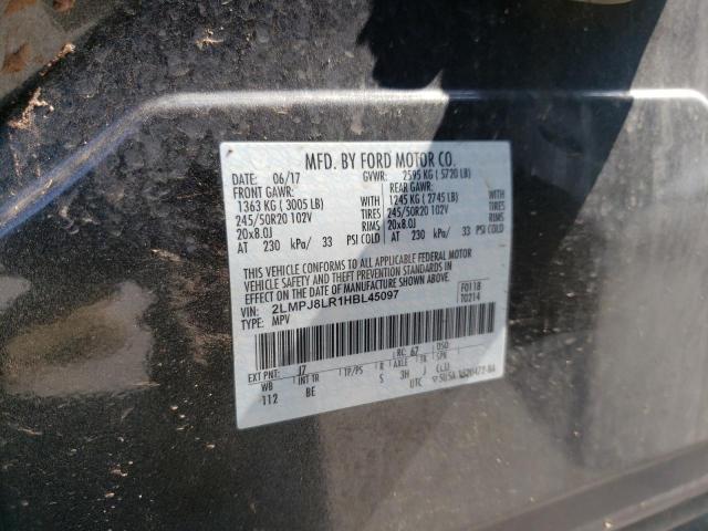 2LMPJ8LR1HBL45097 - 2017 LINCOLN MKX RESERVE Գրաֆիտ լուսանկար 13