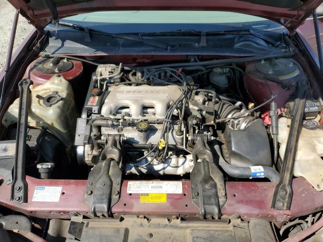 2G1WL52M3V1136755 - 1997 CHEVROLET LUMINA BASE BURGUNDY photo 11