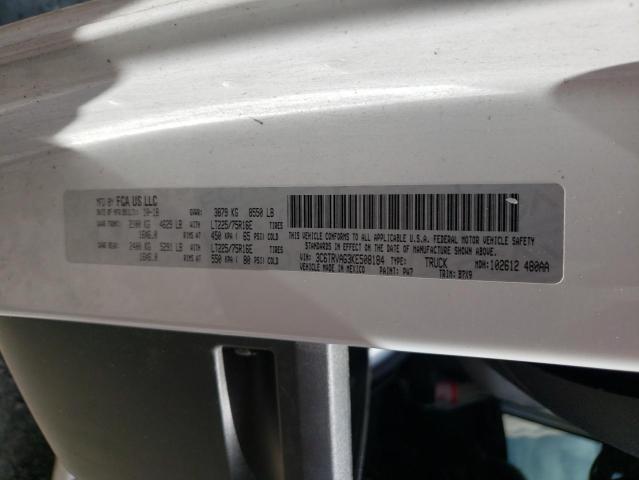 3C6TRVAG3KE508184 - 2019 RAM PROMASTER 1500 STANDARD WHITE photo 13