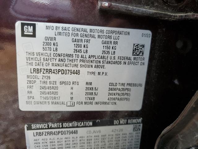 LRBFZRR43PD079448 - 2023 BUICK ENVISION AVENIR BURGUNDY photo 14