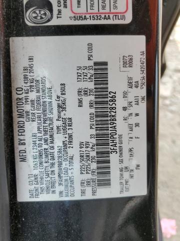 3FAHP0JA9BR285862 - 2011 FORD FUSION SEL CHARCOAL photo 13