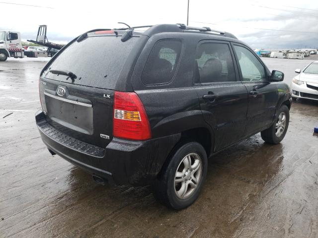 KNDJE723387549457 - 2008 KIA SPORTAGE EX BLACK photo 4