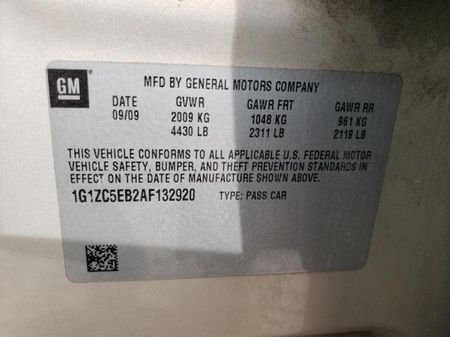 1G1ZC5EB2AF132920 - 2010 CHEVROLET MALIBU 1LT 金色 照片 12