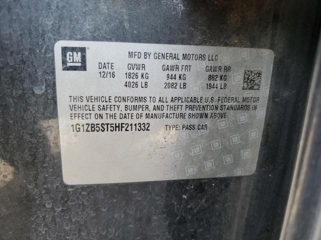 1G1ZB5ST5HF211332 - 2017 CHEVROLET MALIBU LS GRAY photo 12