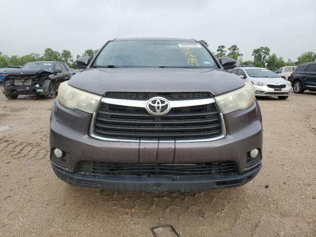 5TDKKRFH5GS131565 - 2016 TOYOTA HIGHLANDER XLE GRAY photo 5
