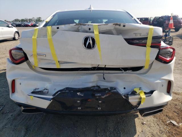 19UUB5F55NA006116 - 2022 ACURA TLX TECH A WHITE photo 6