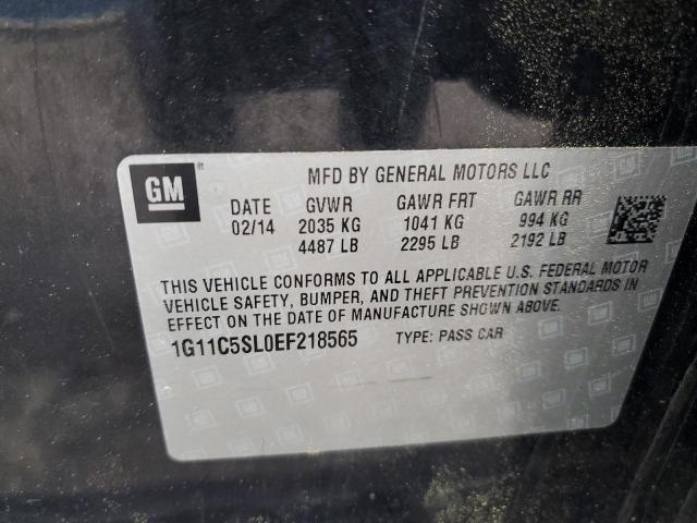 1G11C5SL0EF218565 - 2014 CHEVROLET MALIBU 1LT GRAY photo 12