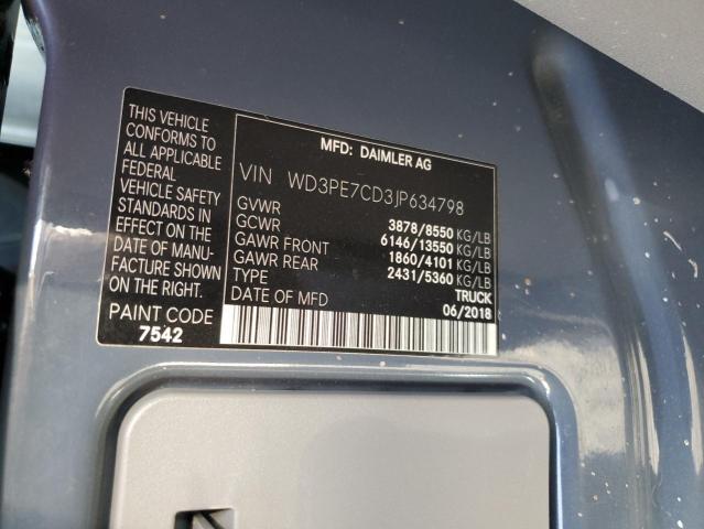 WD3PE7CD3JP634798 - 2018 MERCEDES-BENZ SPRINTER 2500 Gri fotoğraf 13