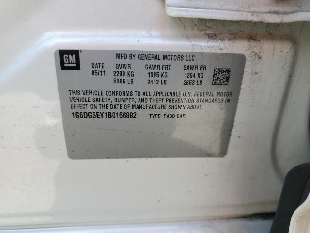 1G6DG5EY1B0166882 - 2011 CADILLAC CTS LUXURY COLLECTION თეთრი ფოტო 12