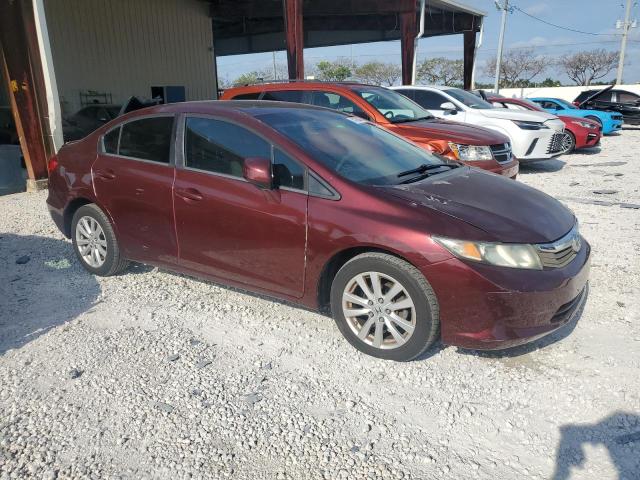 19XFB2F83CE048407 - 2012 HONDA CIVIC EX MAROON photo 4