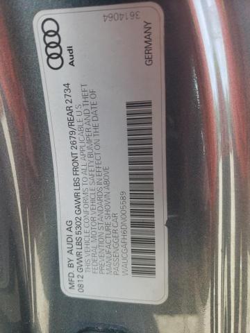 WAUCGAFH6DN005589 - 2013 AUDI S5 PREMIUM PLUS GRAY photo 13