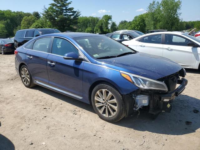 5NPE34AF5GH431115 - 2016 HYUNDAI SONATA SPORT BLUE photo 4