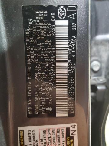 2T1KR32E95C391493 - 2005 TOYOTA COROLLA MA XR CHARCOAL photo 12