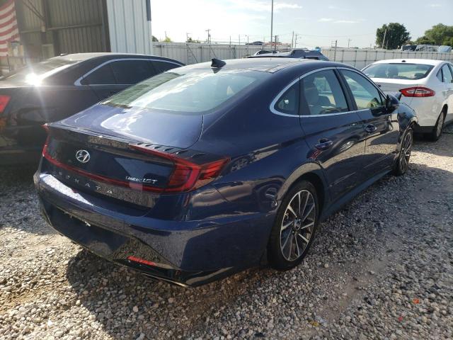 5NPEH4J23MH115268 - 2021 HYUNDAI SONATA LIMITED BLUE photo 4