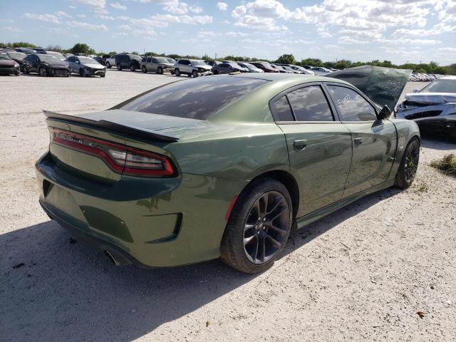 2C3CDXGJ0MH541922 - 2021 DODGE CHARGER SCAT PACK GREEN photo 4