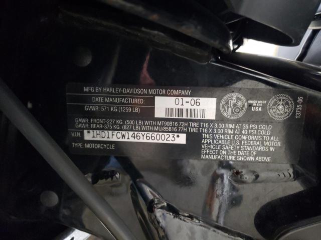 1HD1FCW146Y660023 - 2006 HARLEY-DAVIDSON FLHTCUI 勃艮第红 照片 10