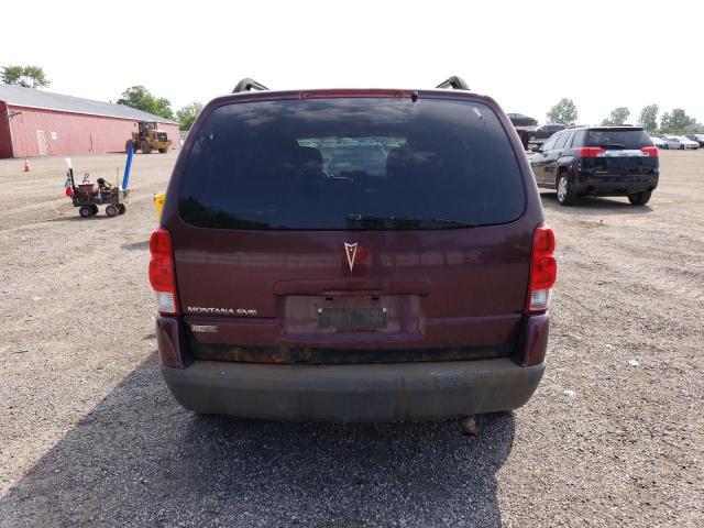 1GMDU03W58D165998 - 2008 PONTIAC MONTANA SV6 BURGUNDY photo 6