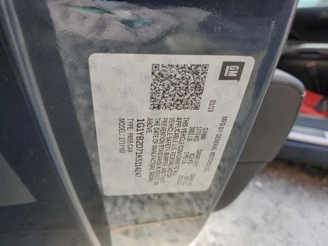 1G1YB2D71K5114247 - 2019 CHEVROLET CORVETTE STINGRAY 1LT BLACK photo 12