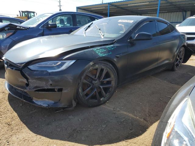 5YJSA1E50MF436841 - 2021 TESLA MODEL S შავი ფოტო 1